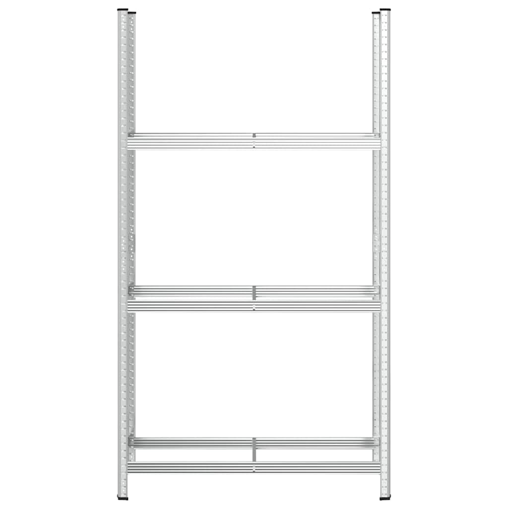 vidaXL Étagère à pneus à 3 niveaux argent 110x40x200 cm acier