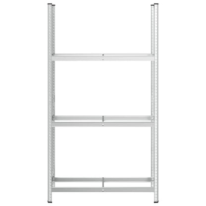 vidaXL Étagère à pneus à 3 niveaux argent 110x40x200 cm acier