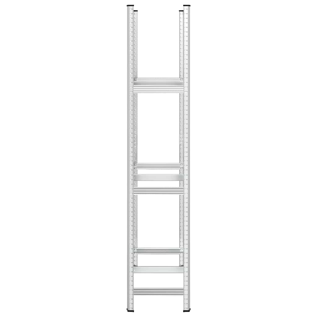 vidaXL Étagère à pneus à 3 niveaux argent 110x40x200 cm acier