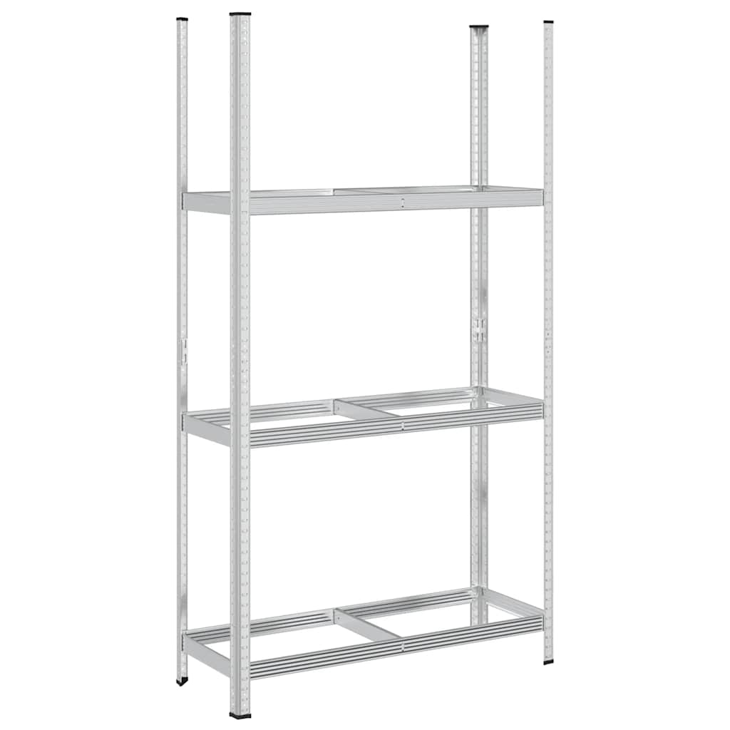 vidaXL Étagère à pneus à 3 niveaux argent 110x40x200 cm acier