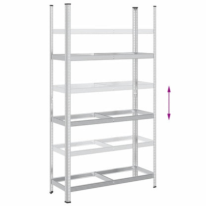vidaXL Étagère à pneus à 3 niveaux argent 110x40x200 cm acier