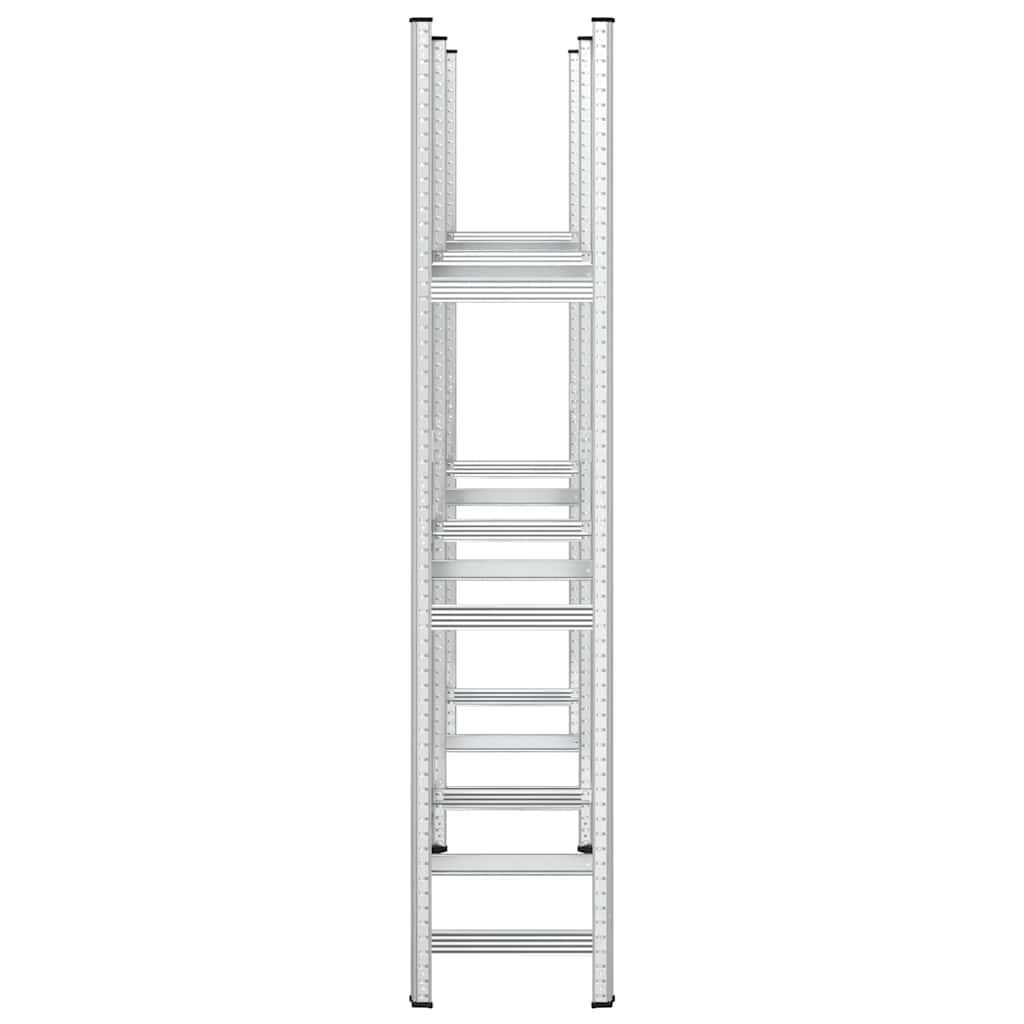 vidaXL Étagère à pneus à 3 niveaux 2 pcs argenté 110x40x200 cm acier