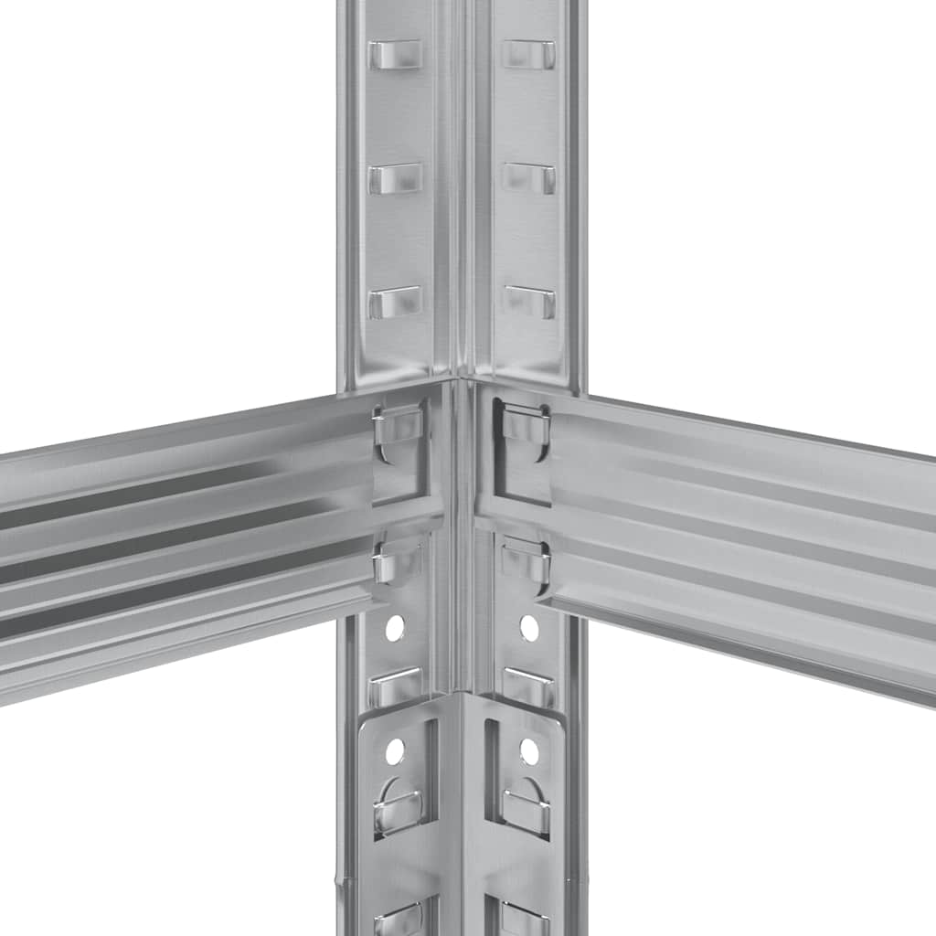 vidaXL Étagère à pneus à 3 niveaux 2 pcs argenté 110x40x200 cm acier