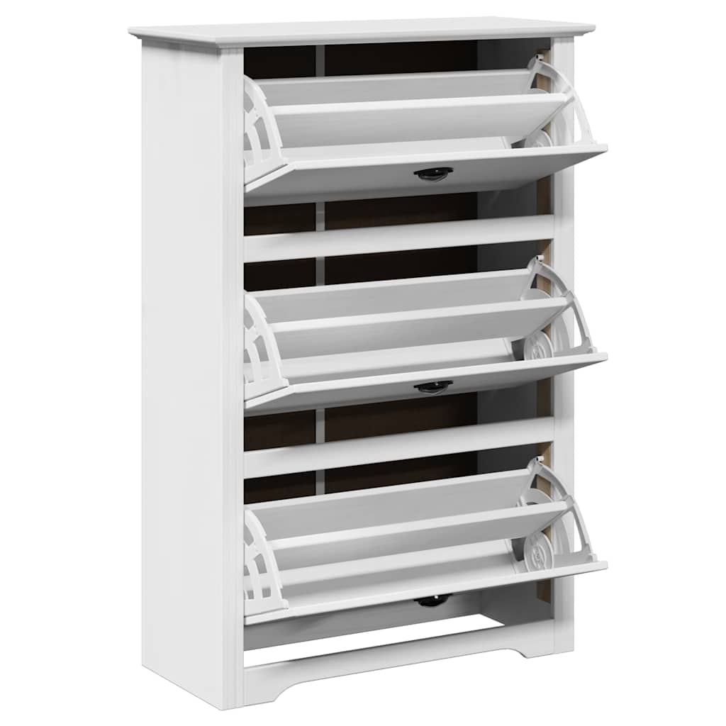 VidaXL Étagère à chaussures BODO blanc 80x35x118 cm