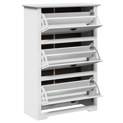 VidaXL Étagère à chaussures BODO blanc 80x35x118 cm