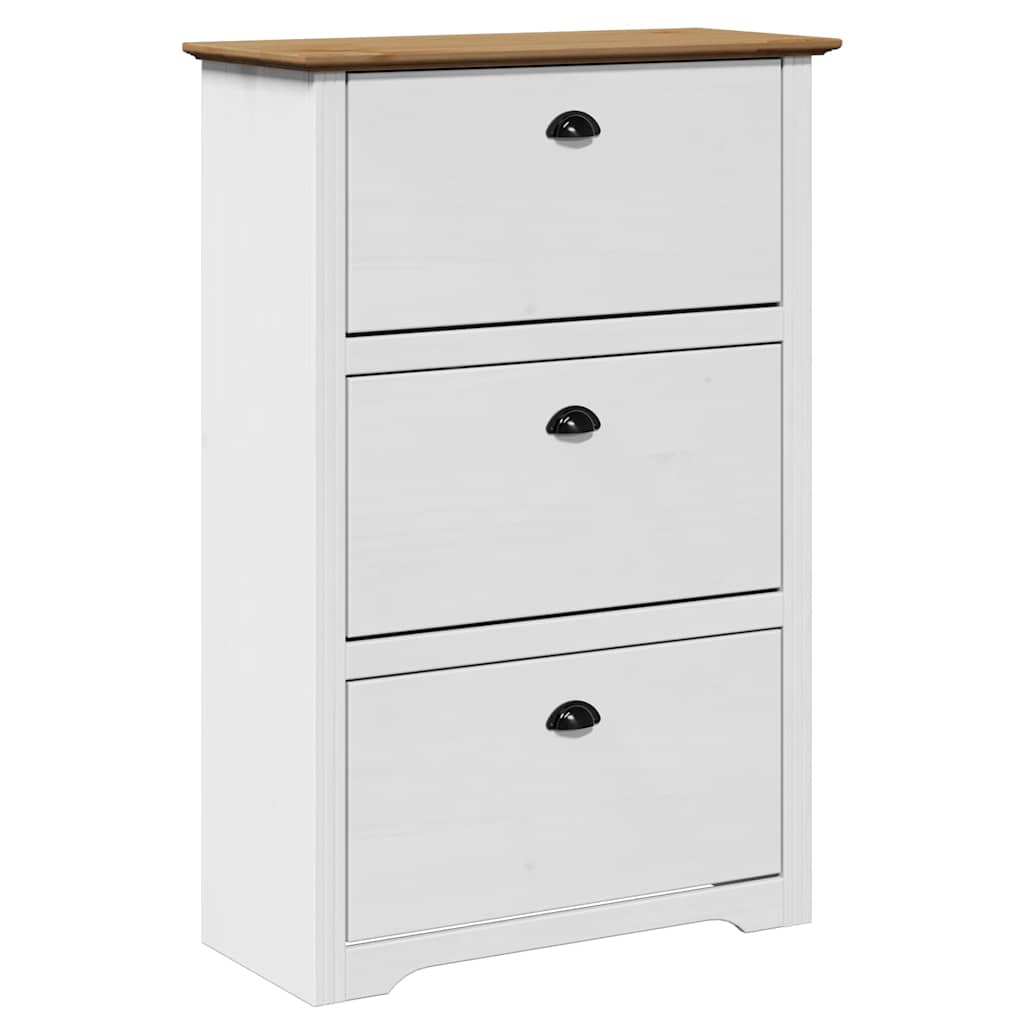 VidaXL Étagère à chaussures BODO blanc et marron 80x35x118 cm