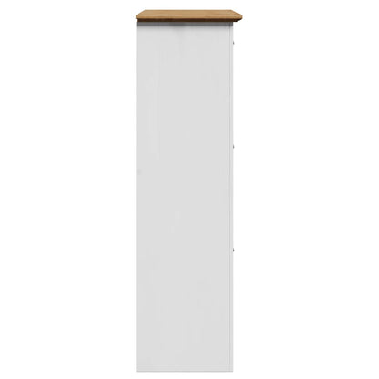 VidaXL Étagère à chaussures BODO blanc et marron 80x35x118 cm