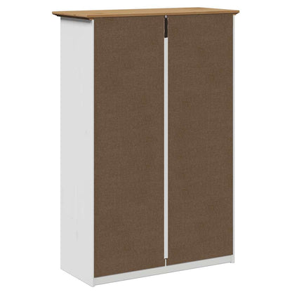 VidaXL Étagère à chaussures BODO blanc et marron 80x35x118 cm