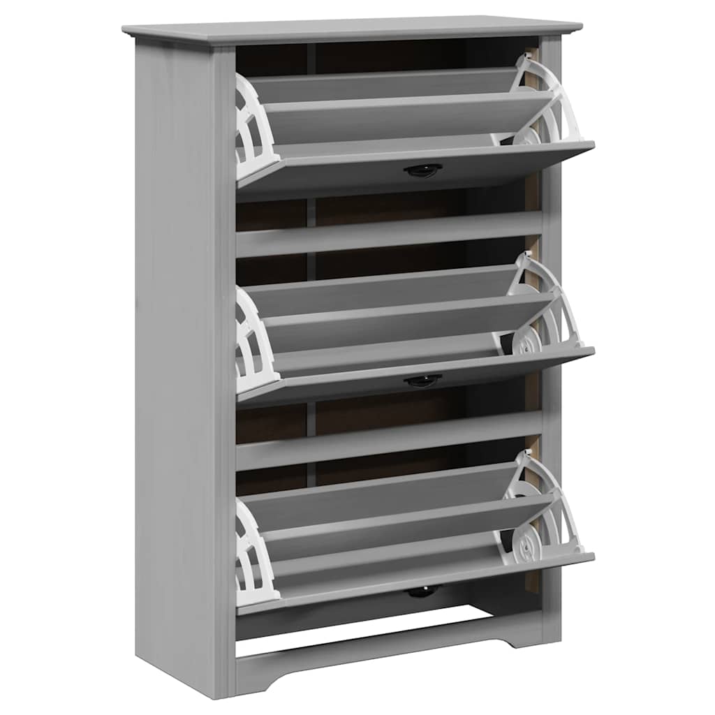VidaXL Étagère à chaussures BODO gris 80x35x118 cm