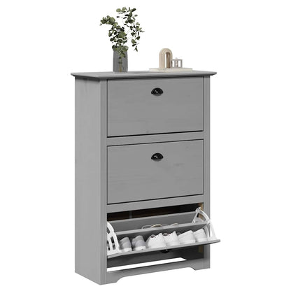 VidaXL Étagère à chaussures BODO gris 80x35x118 cm