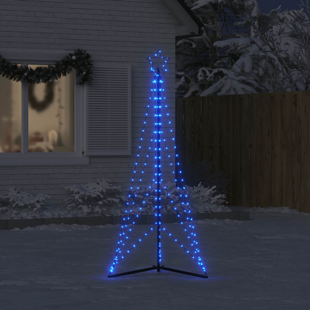 vidaXL Guirlande de sapin de Noël 363 LED bleu 182 cm