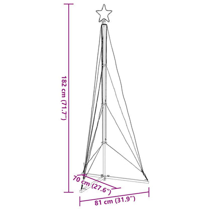 vidaXL Guirlande de sapin de Noël 363 LED bleu 182 cm