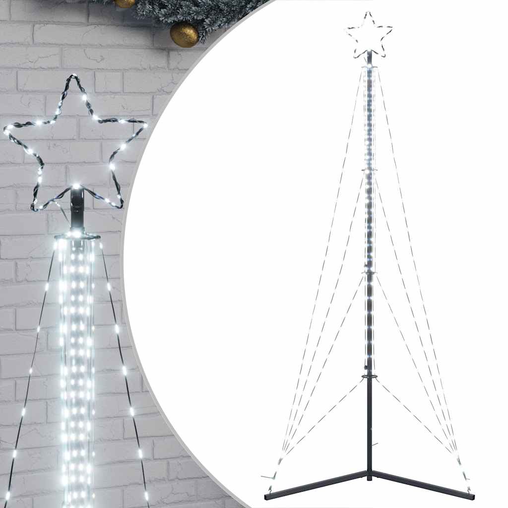 vidaXL Guirlande de sapin de Noël 483 LED blanc froid 240 cm