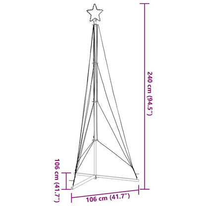 vidaXL Guirlande de sapin de Noël 483 LED blanc froid 240 cm