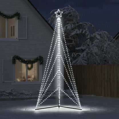 vidaXL Guirlande de sapin de Noël 615 LED blanc froid 404,5 cm