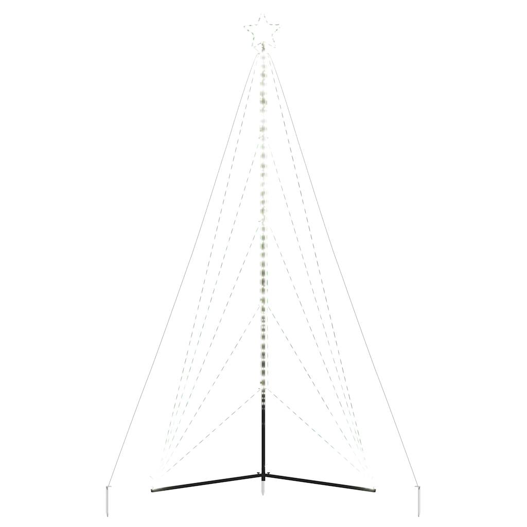 vidaXL Guirlande de sapin de Noël 615 LED blanc froid 404,5 cm