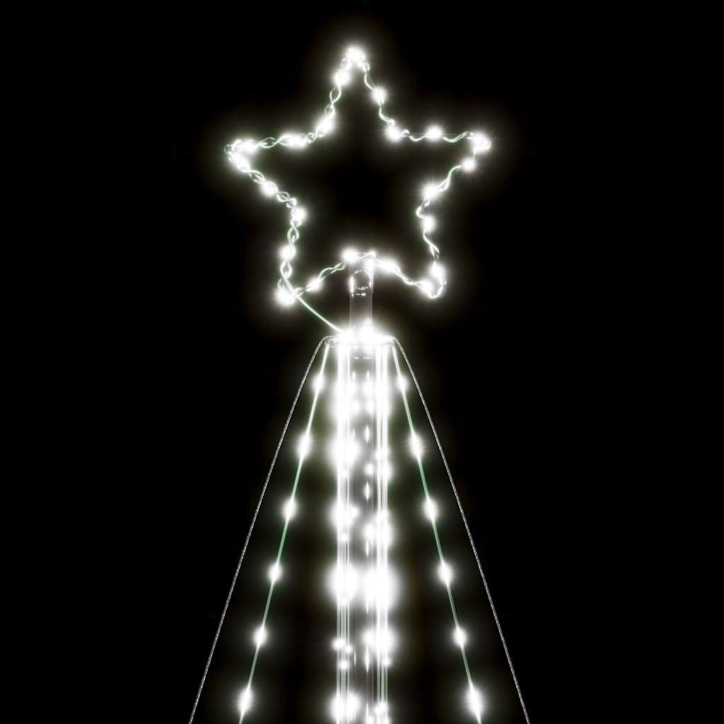 vidaXL Guirlande de sapin de Noël 615 LED blanc froid 404,5 cm