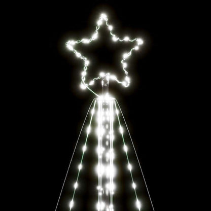 vidaXL Guirlande de sapin de Noël 615 LED blanc froid 404,5 cm
