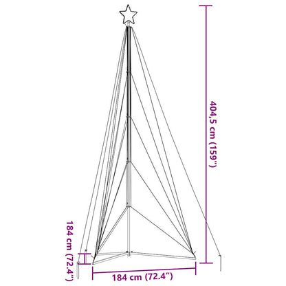 vidaXL Guirlande de sapin de Noël 615 LED blanc froid 404,5 cm