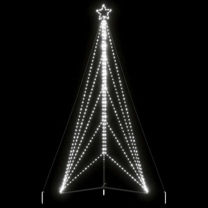 vidaXL Guirlande de sapin de Noël 615 LED blanc froid 404,5 cm