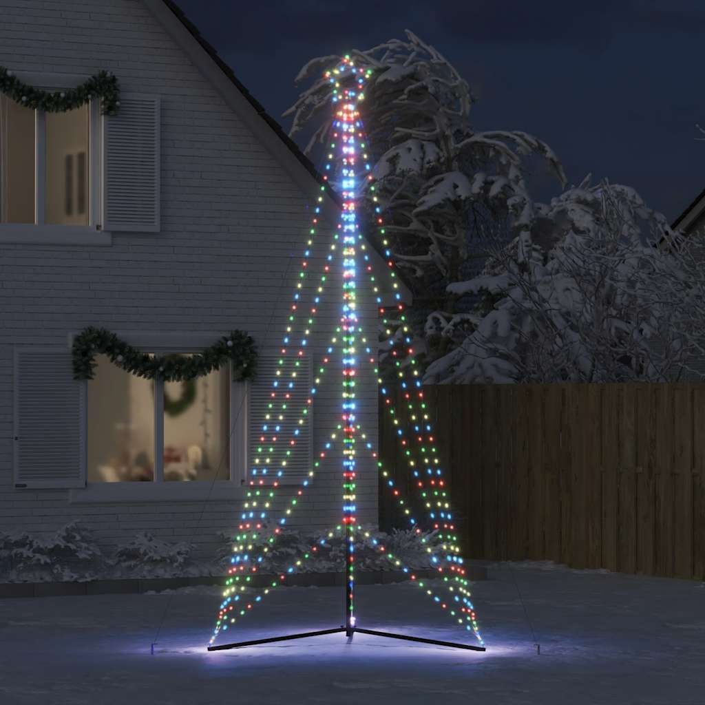 vidaXL Guirlande de sapin de Noël 615 LED colorées 404,5 cm