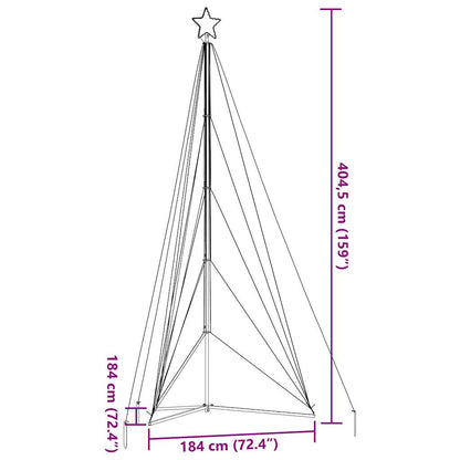 vidaXL Guirlande de sapin de Noël 615 LED colorées 404,5 cm