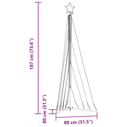 vidaXL Guirlande de sapin de Noël 339 LED colorées 187 cm