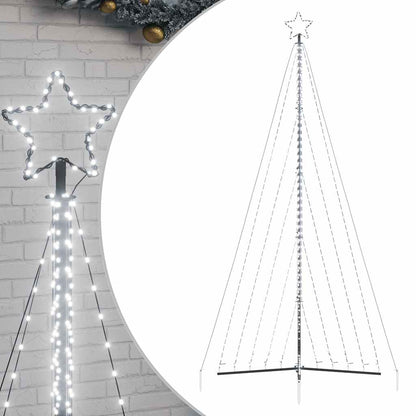vidaXL Guirlande de sapin de Noël 570 LED blanc froid 399 cm