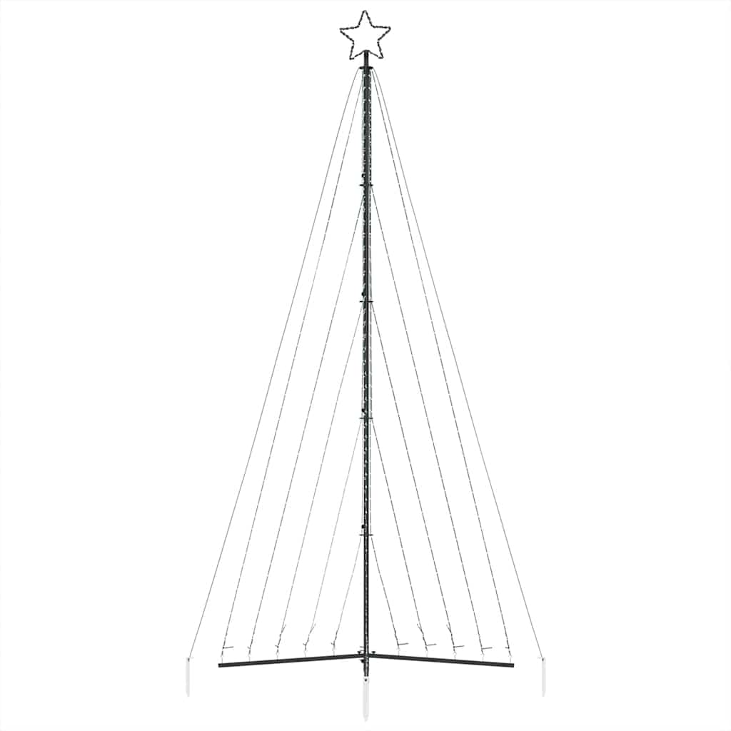 vidaXL Guirlande de sapin de Noël 570 LED blanc froid 399 cm