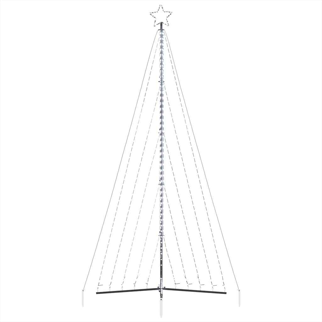 vidaXL Guirlande de sapin de Noël 570 LED blanc froid 399 cm