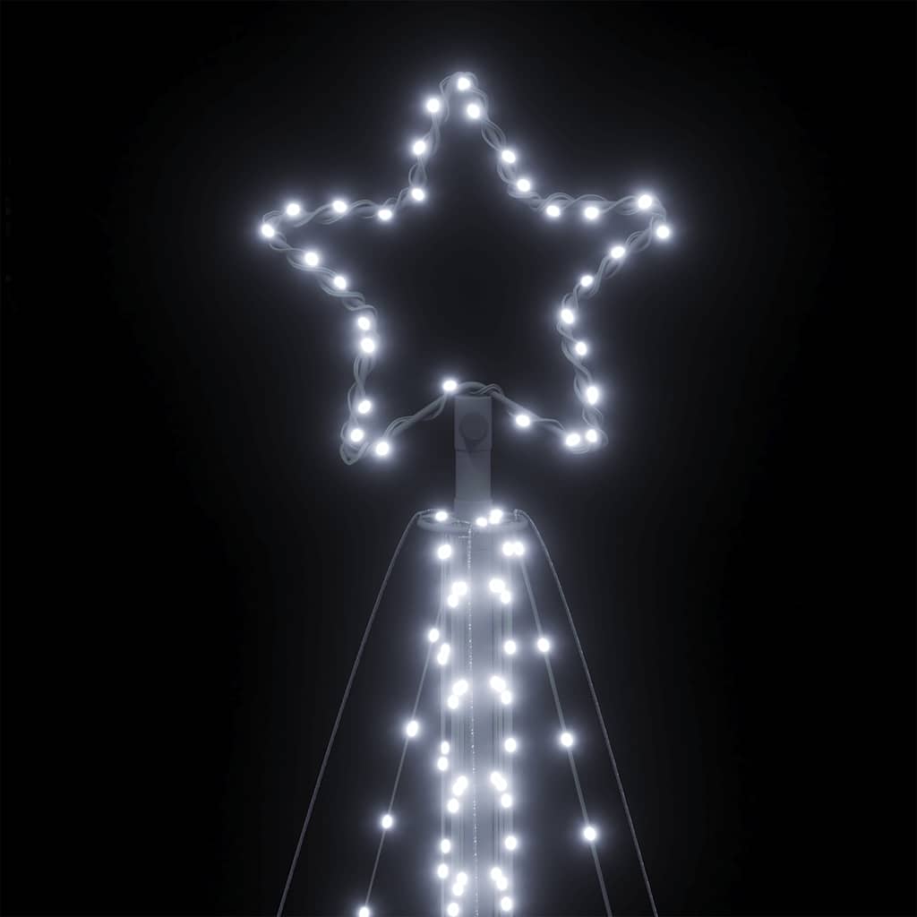 vidaXL Guirlande de sapin de Noël 570 LED blanc froid 399 cm