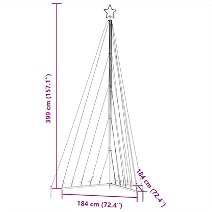 vidaXL Guirlande de sapin de Noël 570 LED blanc froid 399 cm