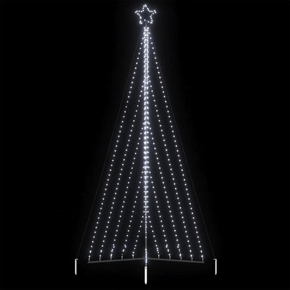 vidaXL Guirlande de sapin de Noël 570 LED blanc froid 399 cm