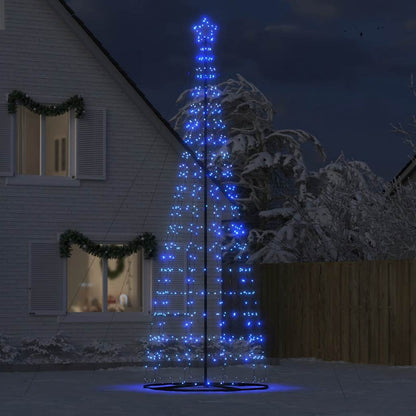 vidaXL Arbre de Noël lumineux conique 1534 LED bleu 503 cm