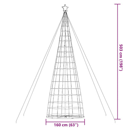 vidaXL Arbre de Noël lumineux conique 1534 LED bleu 503 cm