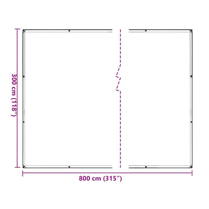 vidaXL Housse de protection plantes avec œillets 3x8 m polyéthylène