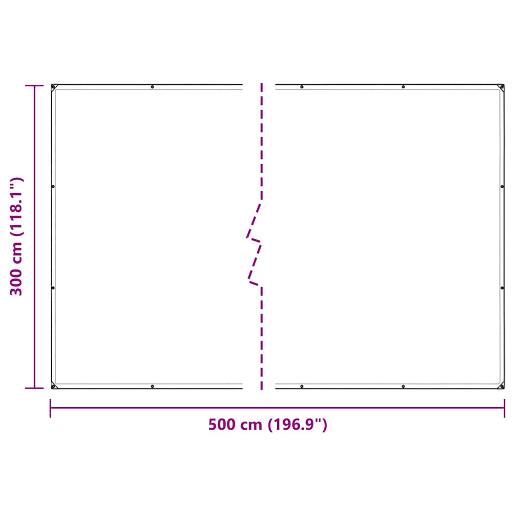 vidaXL Couverture végétale avec œillets 3x5 m PVC