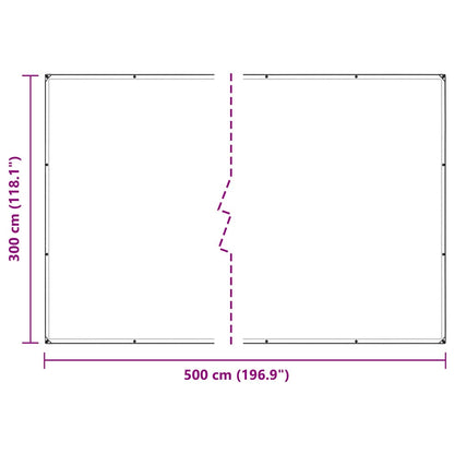vidaXL Couverture végétale avec œillets 3x5 m PVC