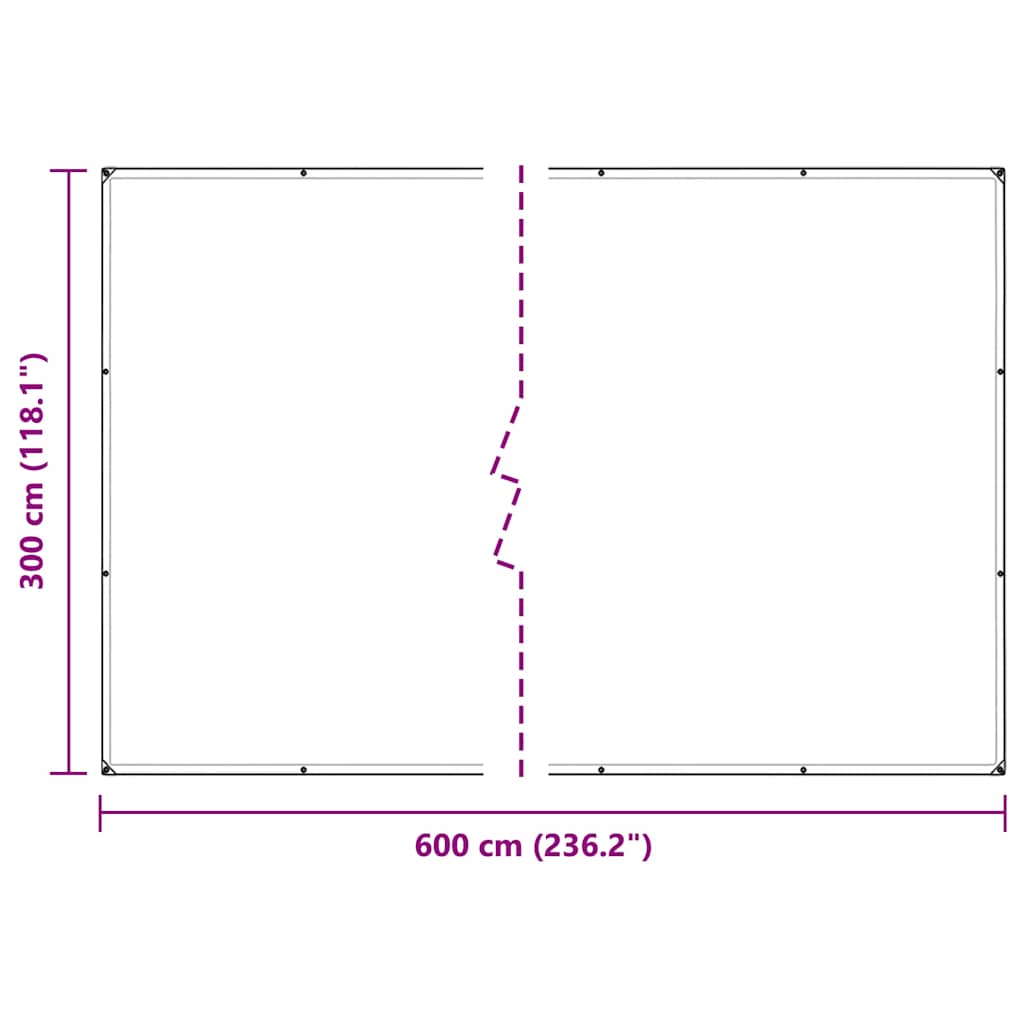 vidaXL Couverture végétale avec œillets 3x6 m PVC