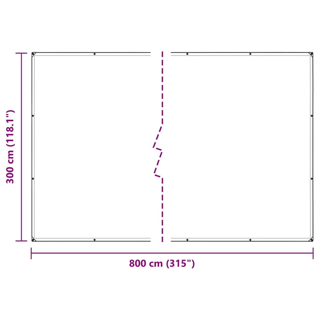 vidaXL Couverture végétale avec œillets 3x8 m PVC