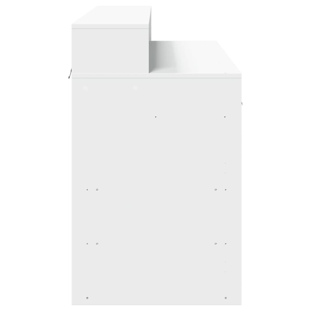 vidaXL Bureau avec lumières LED blanc 120x55x91 cm bois d'ingénierie