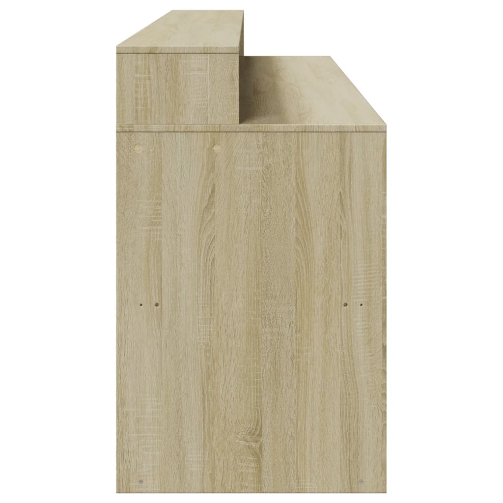 vidaXL Bureau avec lumières LED chêne sonoma bois d'ingénierie