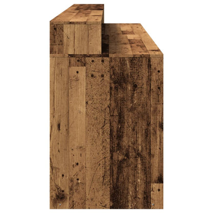 vidaXL Bureau avec lumières LED vieux bois bois d'ingénierie