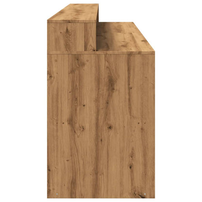 vidaXL Bureau avec lumières LED chêne artisanal bois d'ingénierie