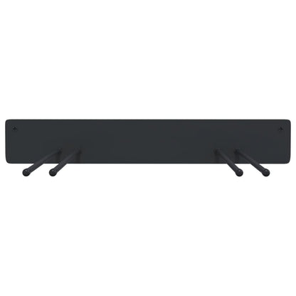 vidaXL Supports muraux pour outils de jardin 4 pcs noir acier