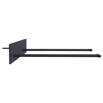 vidaXL Supports muraux pour outils de jardin 4 pcs noir acier