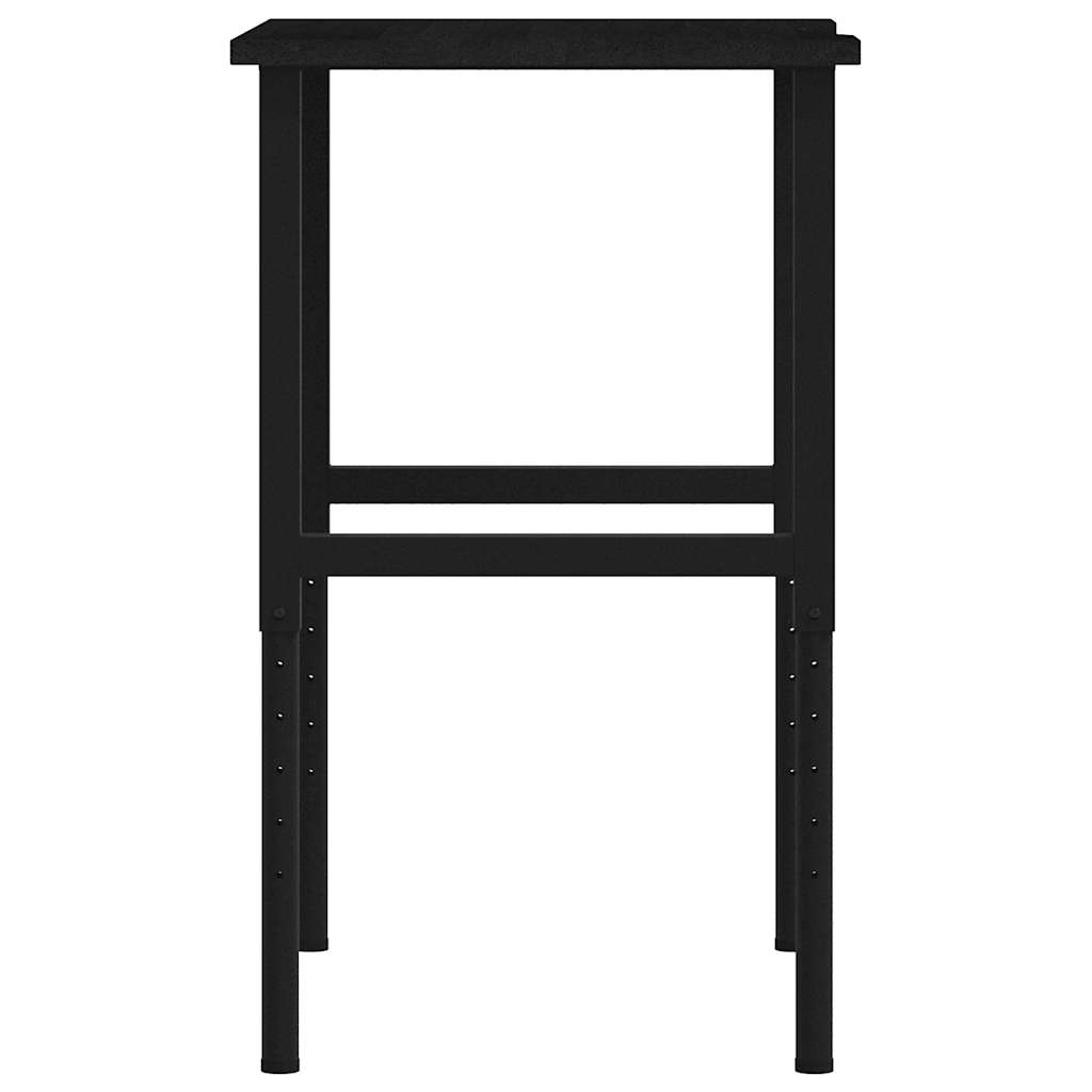 vidaXL Établi marron foncé 80x60x(71,5-98) cm bois de chêne massif