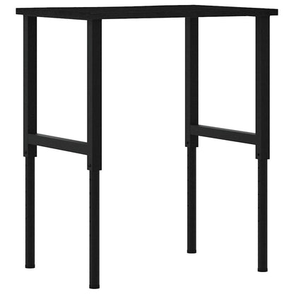 vidaXL Établi marron foncé 80x60x(71,5-98) cm bois de chêne massif