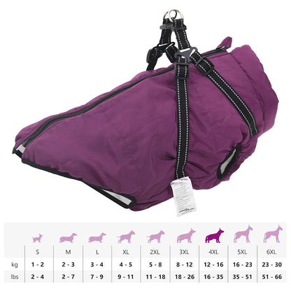 vidaXL Manteau pour chiens avec harnais imperméable réfléchissant 4XL
