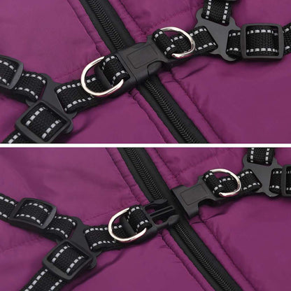vidaXL Manteau pour chiens avec harnais imperméable réfléchissant 4XL